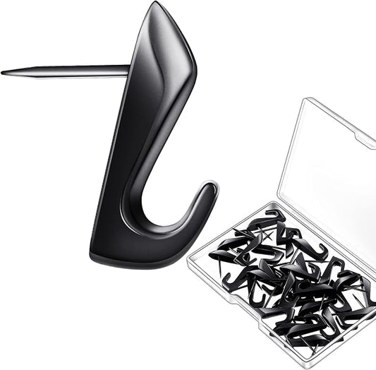 Hotop 15 Pieces 20 Lbs Pin Hooks Push pin Hangers Metal Hooks Picture Hanging by HOTOP