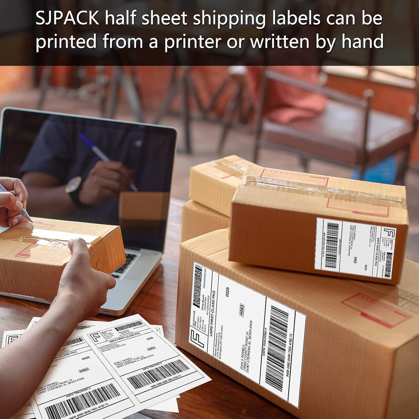 8000 Half Sheet Laser/Ink Jet Shipping Labels Mailing Labels 5-1/2" X 8-1/2"