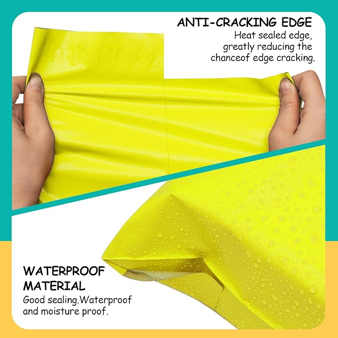 Poly Mailers 9x12 Inch 100 Pcs, Tear Resistant and Waterproof Mailing Envelopes - Image 4