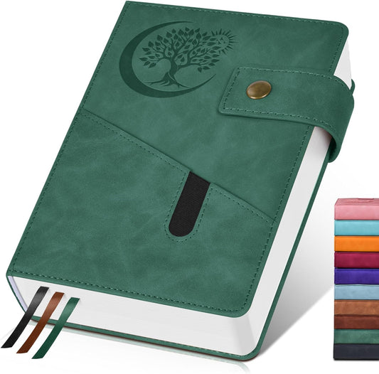 365 Page Thick Lined Journal Notebook for Men Women, B5 Large Leather Journals for Writing, Hardcover Notebooks for Work, School, Note Taking, Business, Travel Diary, College Ruled 7.6" x 10"