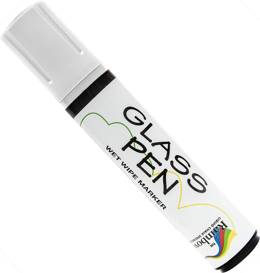 Glass Pen Window Marker: Liquid Chalk Pens for Glass, Whiteboard Markers with Washable Paint - Graduation, Car Windows, Mirror Pen, Storefront, Wedding, Parade, Party & Holiday (White, Jumbo Tip)