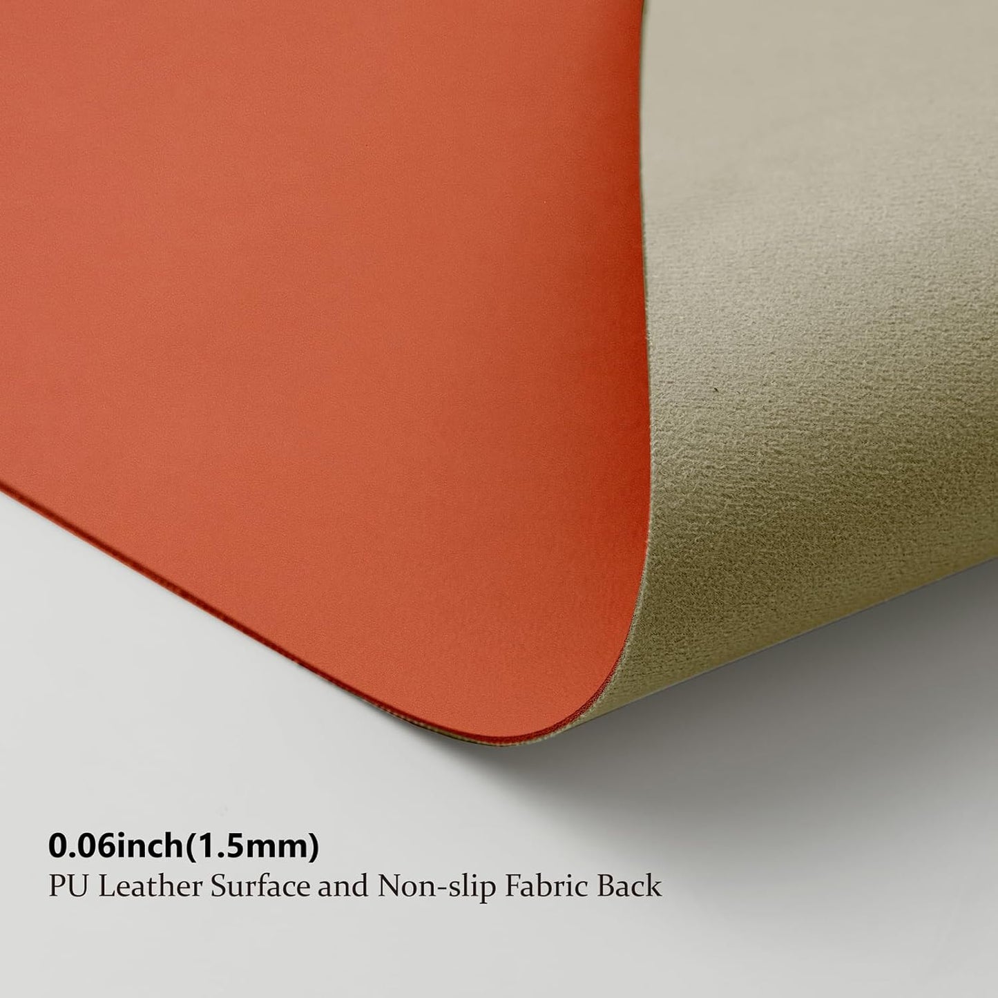Leather Desk Mat - Non-Slip PU Desk Pad for Office and Home - Desk Organization and Accessories - Ideal for Large Mouse Pad and Desk Mats on Top of Desks (Orange,31.5"x 15.7")
