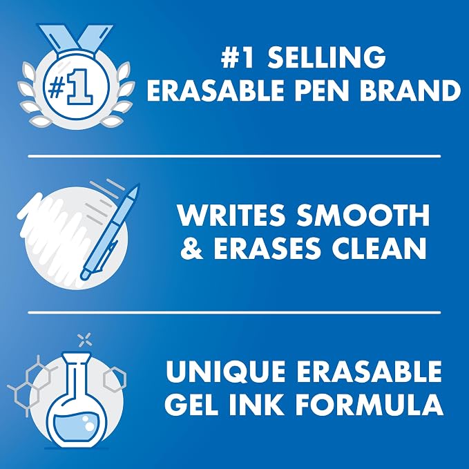Pilot FriXion Synergy Clicker Erasable, Refillable, Retractable Gel Ink Pens - Image 6