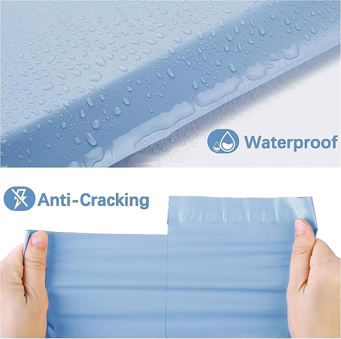 Metronic Poly Mailers 12x15.5 200PC Bulk Shipping Bags, Light Blue | ·Strong - Image 3