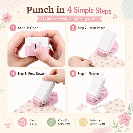 CYFUN DESIGN 2Pcs Stamp Punch, 1.5X1.25in Large Stamp Punch, 1x0.8in - Image 3