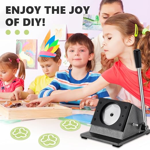3" Button Paper Cutter Graphic Punch Die Cutter - Image 8