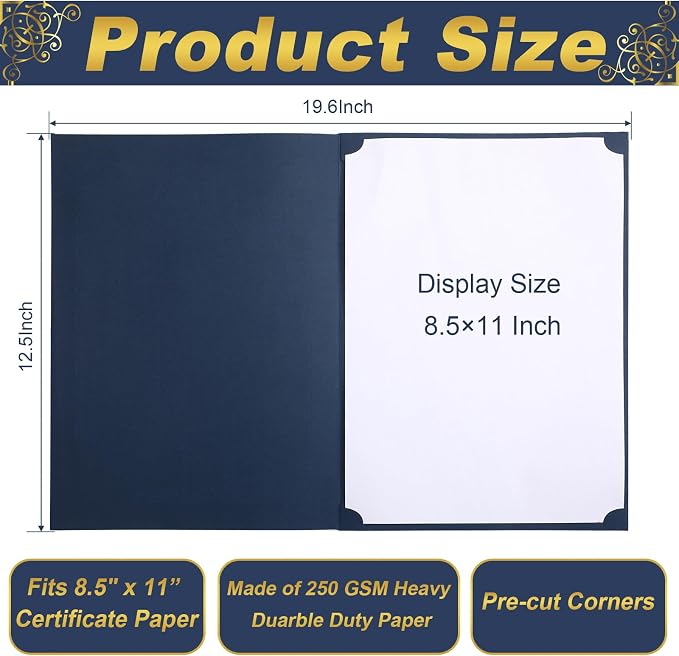 Fainne 250 Pcs Certificate Holders Diploma Holders Document Holder Certificate - Image 2