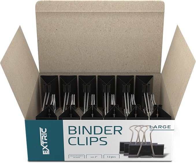 Binder Clips - 48 Pack Large Binder Clips, 2 Inch, File Clip - Image 2