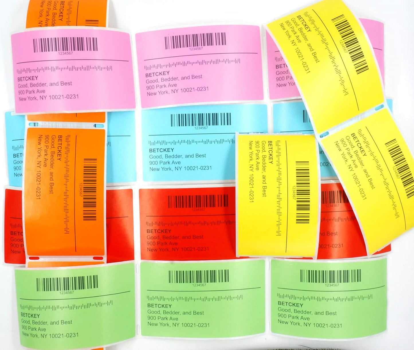 BETCKEY Colored Labels Compatible with Dymo 30330 (3/4" x 2") Small Multipurpose Labels, Compatible for Dymo LabelWriter Thermal 450, 4XL & Zebra Desktop Printers [2 Rolls, Green]