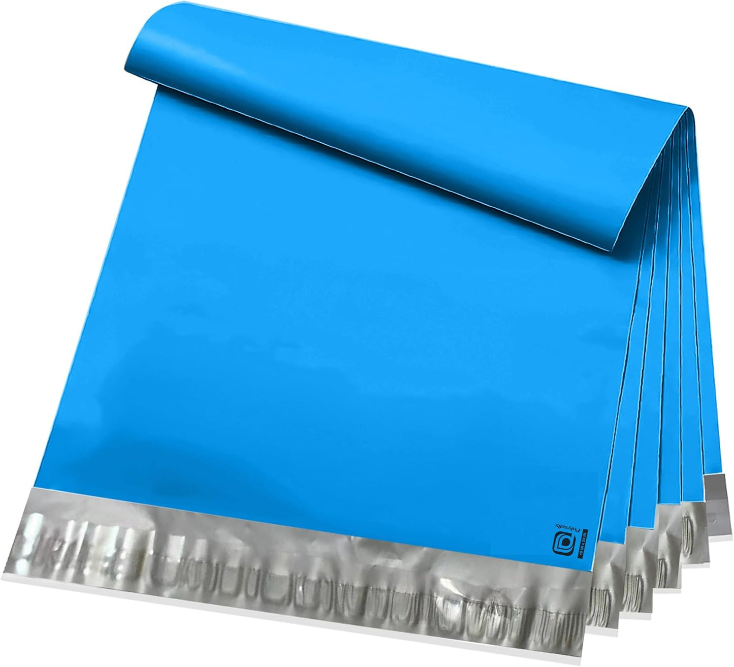 POLYSELLS 400 pcs 19x24 Inches Blue Poly Mailers Shipping Envelopes, Strong Adhesive Sealing, Waterproof, and Tear-resistant Postal Mailing Bags for Clothing, Books, and Accessories