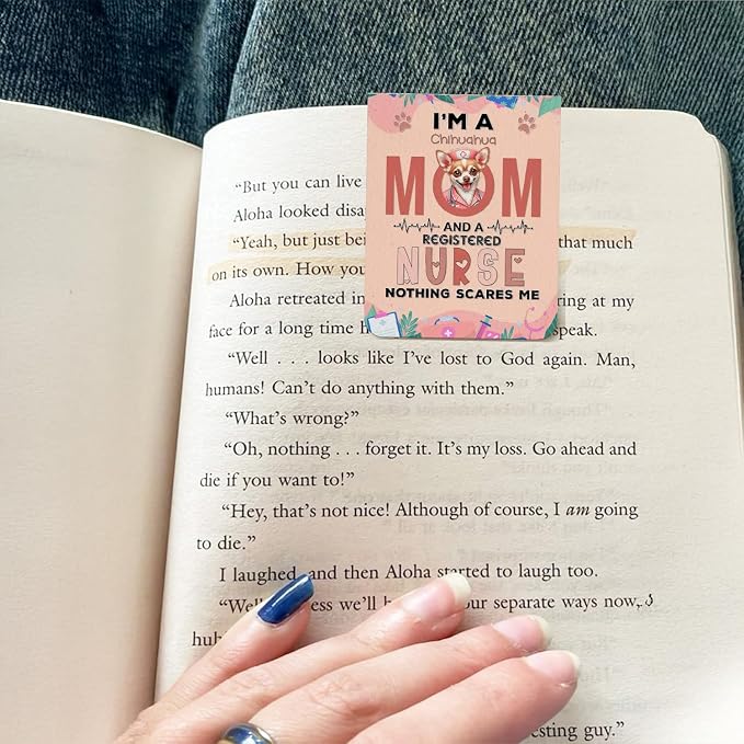 I'm a Chihuahua Mom and a Registered Nurse Nothing Scares Me Magnet Bookmark - Image 3