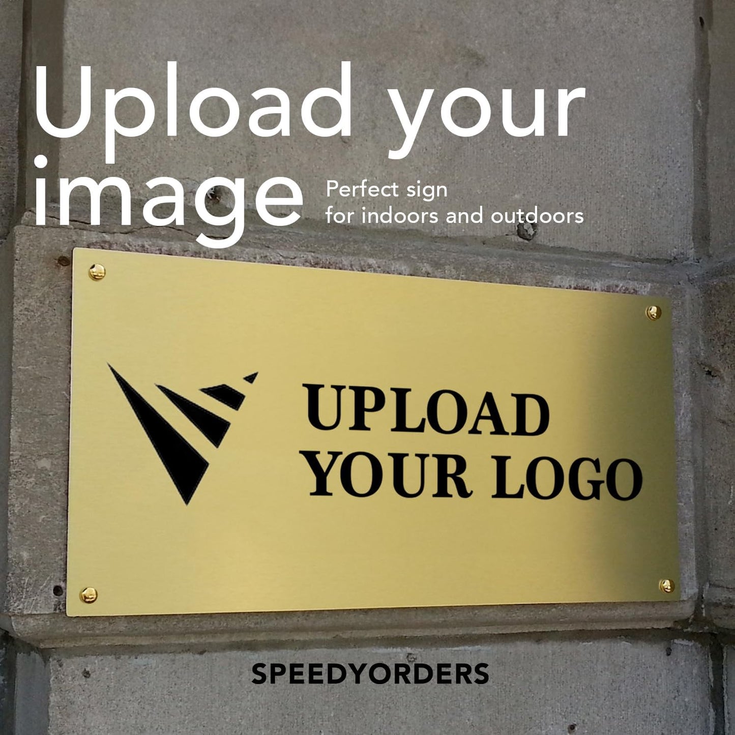 Custom Metal Signs, Personalized Aluminum, Customized Safety, Business Signs, Waterproof Outdoor, White Aluminum (Logo, 36x24 In)