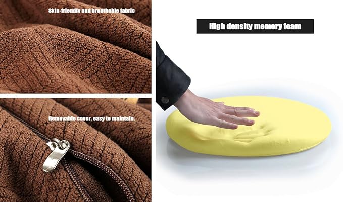Sigmat Memory Foam Seat Cushion Anti-Slip Soft Round Stool Cushion Chair Pad 16 - Image 2