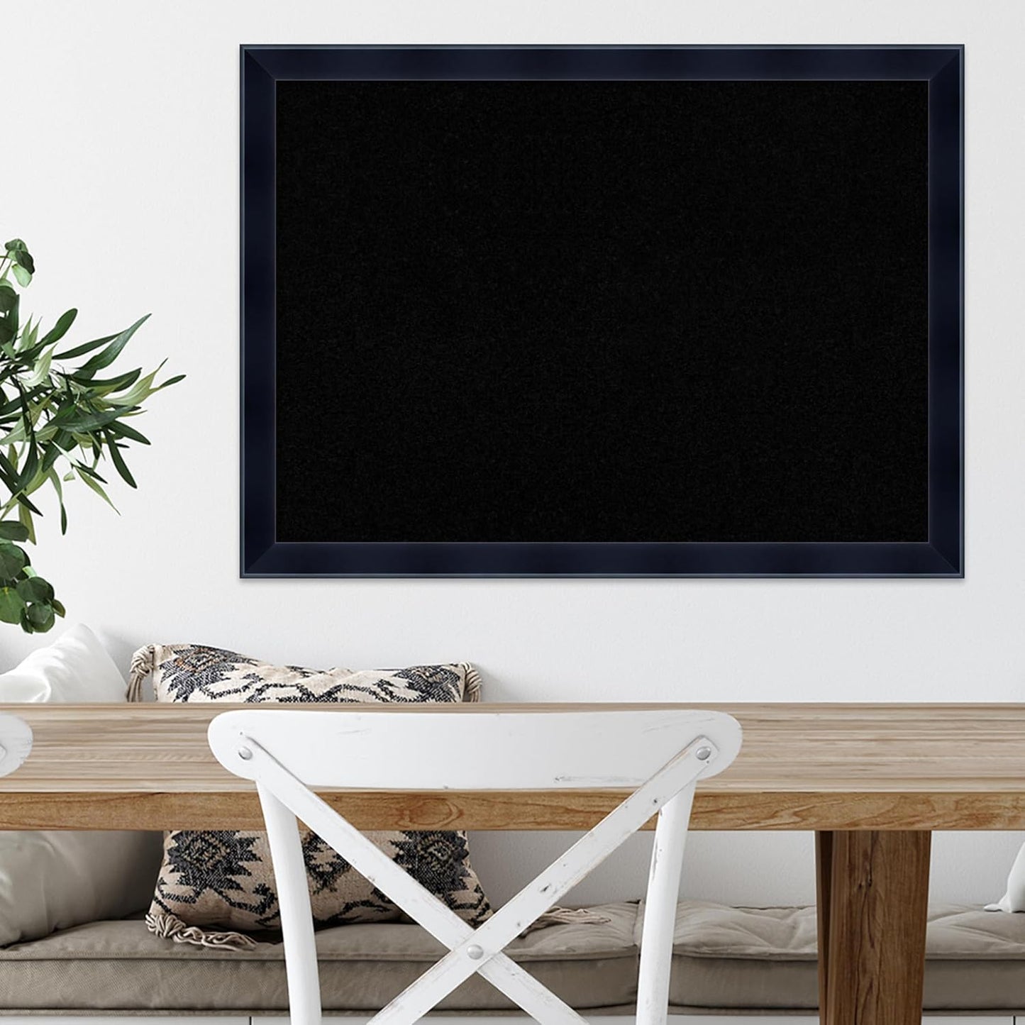 Amanti Art Black Cork Board for Wall, 22x30 Vision Board with Black Wood Frame, Medium Corkboard Office Decor for Home Organization, Modern Corkboard Pinboard to Display Items for Home Organization