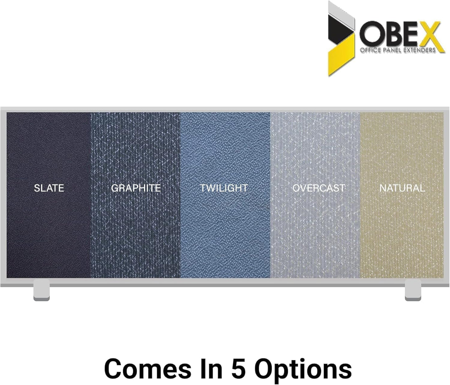 OBEX Acoustical Cubicle Privacy Screen Extender Desk Panel & Office Divider, Add Separation & Block Noise, 18" x 30", Overcast