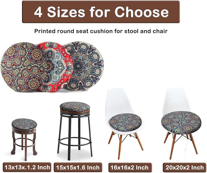 Sigmat Memory Foam Seat Cushion Anti-Slip Soft Round Stool Cushion Chair Pad 15 - Image 4