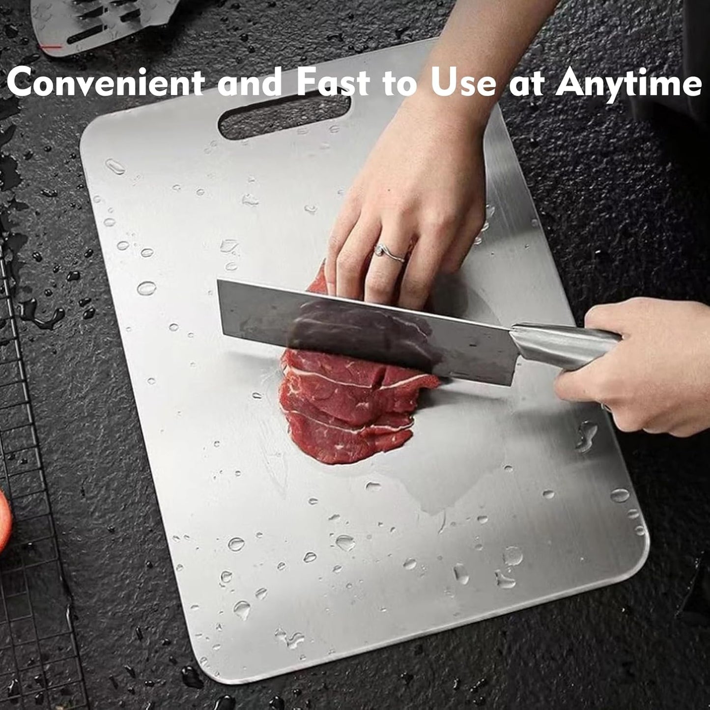 Titanium Cutting Board - 1 pack Titanium Cutting Boards for Kitchen,Double Sided Titanium Cutting Mat（17.91 * 11.81in）