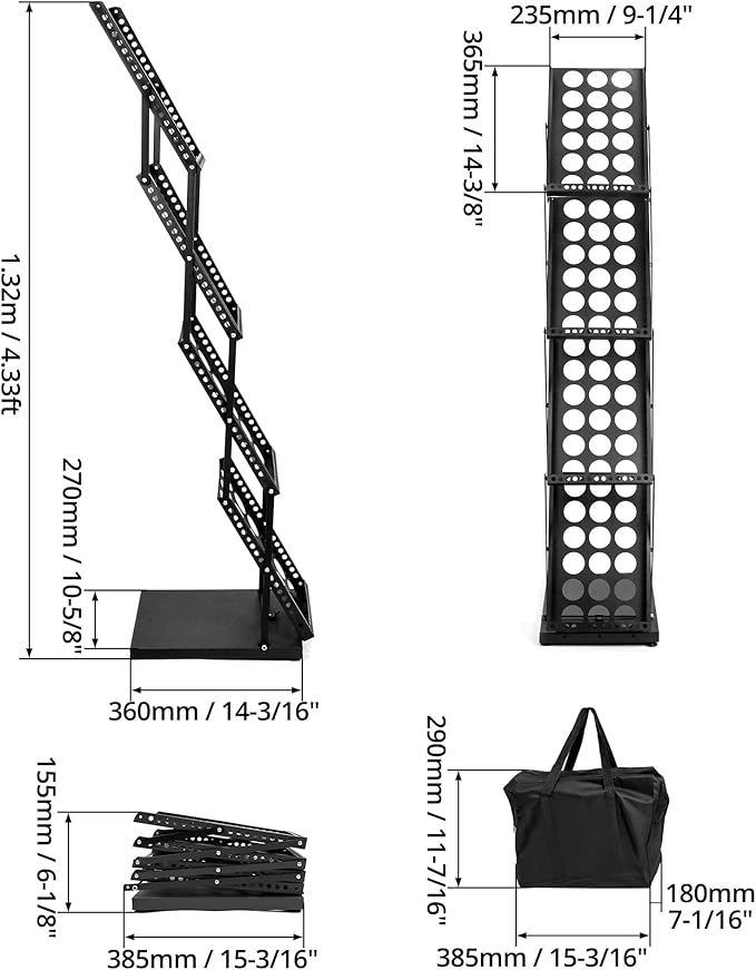 QWORK Magazine Brochure Display Rack Stand, 4 Pocket Foldable Literature - Image 5