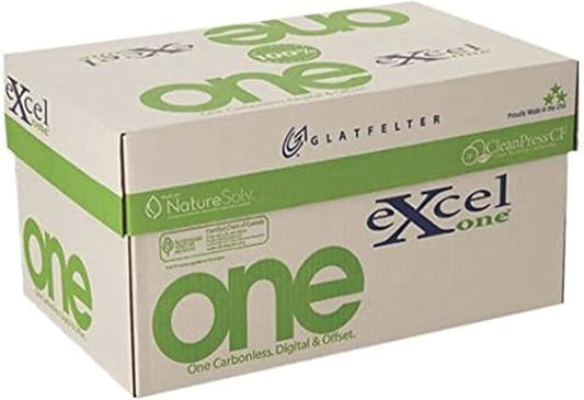 8.5 x 11 Excel One Carbonless Paper, 3 part STRAIGHT/FORWARD (Bright White/Canary/Pink), 1670 Sets, 5010 Sheets, 10 REAMS (Full CASE)