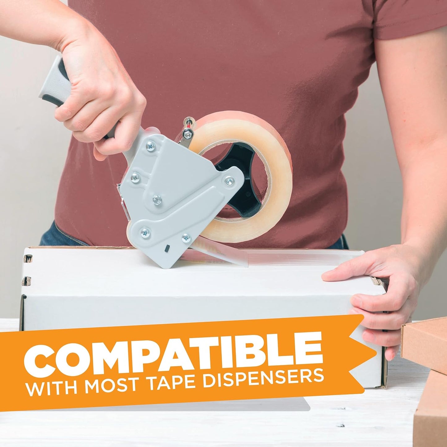 Tape King® Clear Packing Tape - 60 Yards Per Roll (12 Rolls) - 1.88 Inch Wide Stronger & Thicker 2.7mil, Heavy Duty Adhesive Industrial Depot Tape for Moving Packaging Shipping, Office & Storage