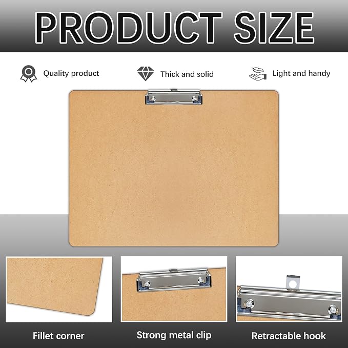 2 PCS Extra Large 11x17 Clipboard, Wood Cleats - Image 3