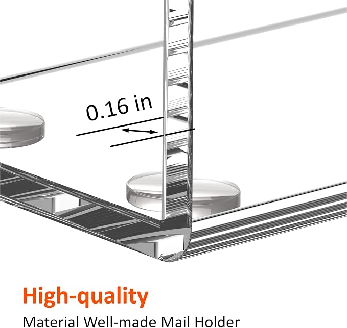 FUCDTEFC Acrylic Mail Holder, Vertical Envelope Mail Holder - Image 5