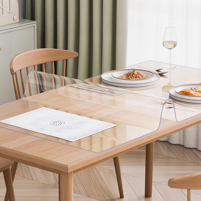 VEVOR Plastic Table Cover, 40 x 60 Inch 2.0 mm Thick Clear PVC Table Protector - Image 8
