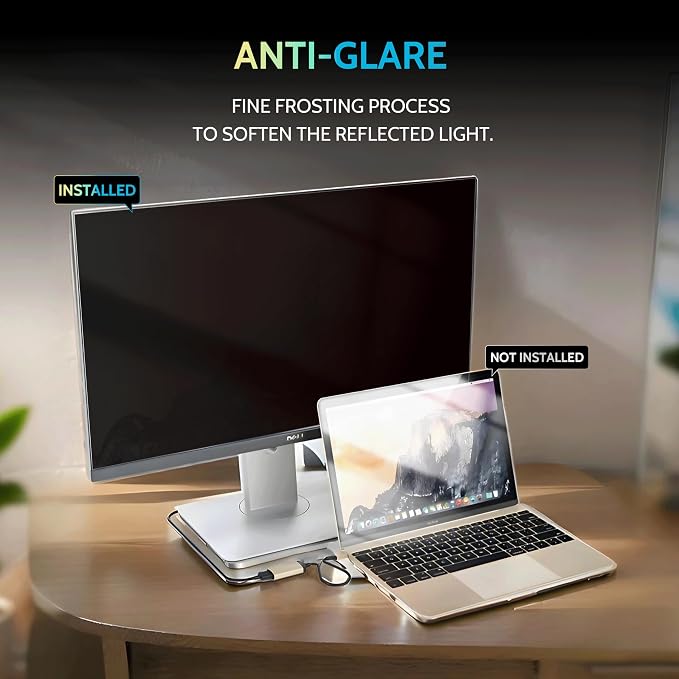 Peslv 31.5 Inch Privacy Screen for Computer Monitor 16:9 Aspect Ratio, Eye - Image 6