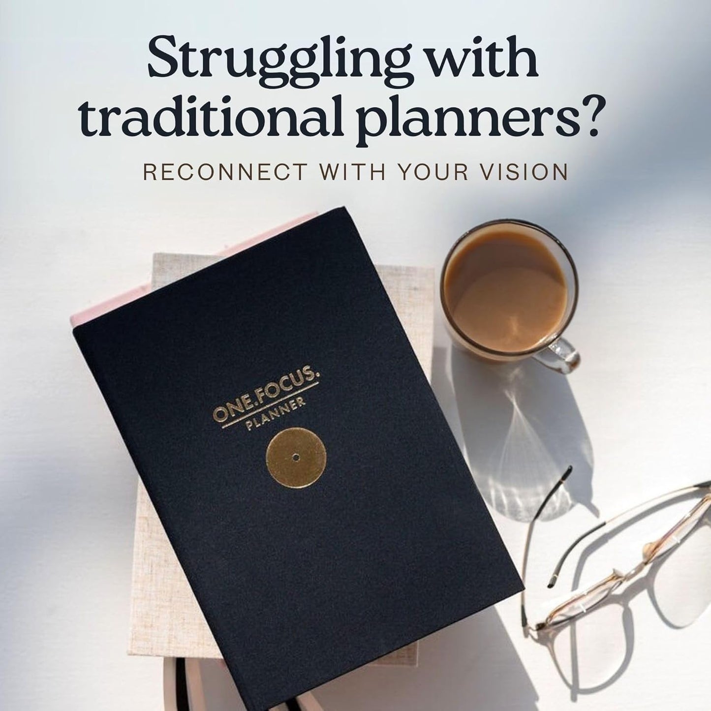 One Focus Planner: 90-Day Productivity & ADHD Management Tool with Goal Setting, Daily Planning, Habit Tracker, and Mindfulness for Focus, Mental Clarity & Anxiety Relief – Ideal for Busy Adults and Neurodivergent Minds; Pink