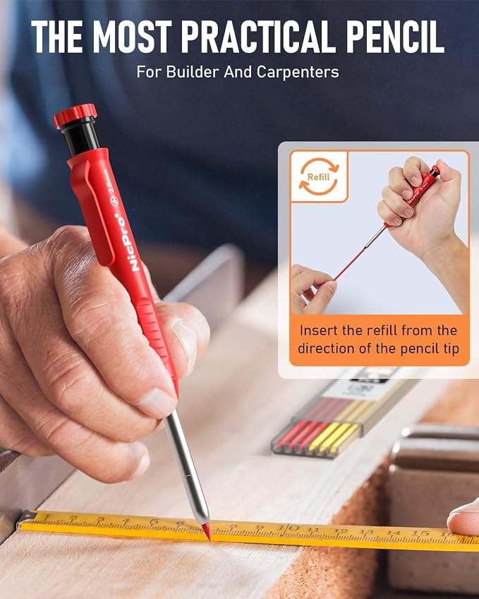 Nicpro 12 Pack Carpenter Pencil - Image 6