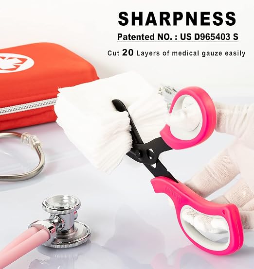 MEUUT 2 Pack Medical Scissors Trauma Shears -8 inch Patented Bandage Scissor - Image 2