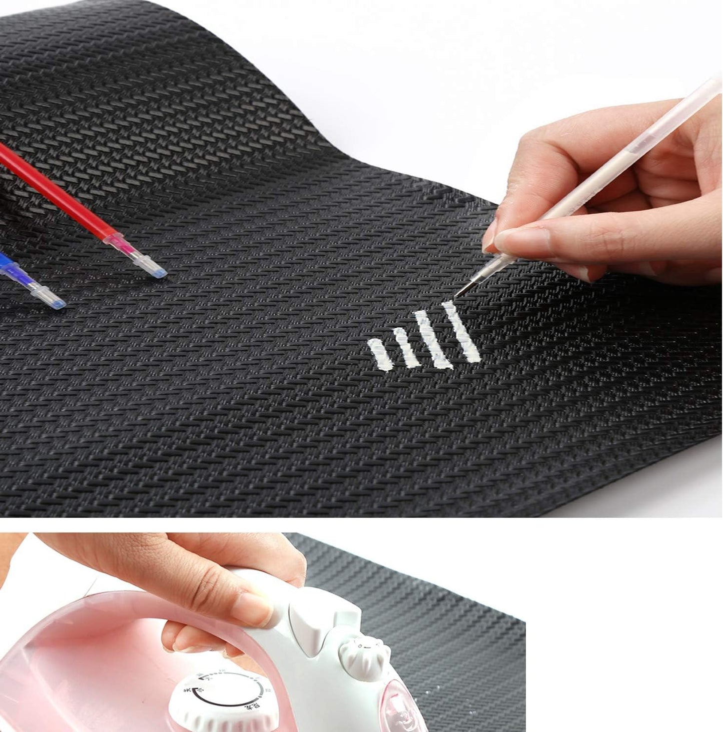 Heat Erasable Fabric White Marking Pens with 20 Refills for Tailors Sewing and Quilting Dressmaking, White Heat Erase Pens of Fabrics.