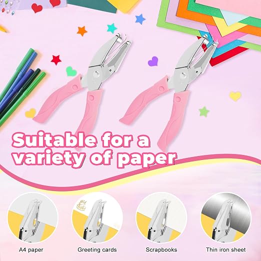 UCEC 2 Pcs Handheld Hole Punch Shapes Kit - Image 5