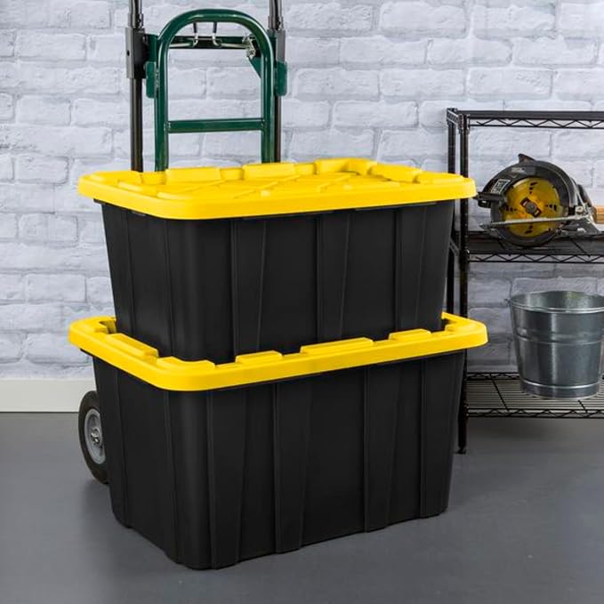 Sterilite 8-Pack 27 Gallon Industrial Storage Tote, Heavy-Duty Plastic Bins - Image 5