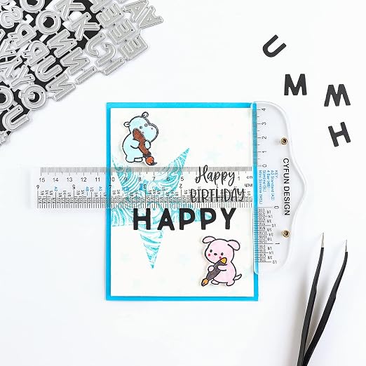 5PCS 6''/12 '' Acrylic Clear Edge Rulers T-Square Ruler, inches and Metric - Image 5