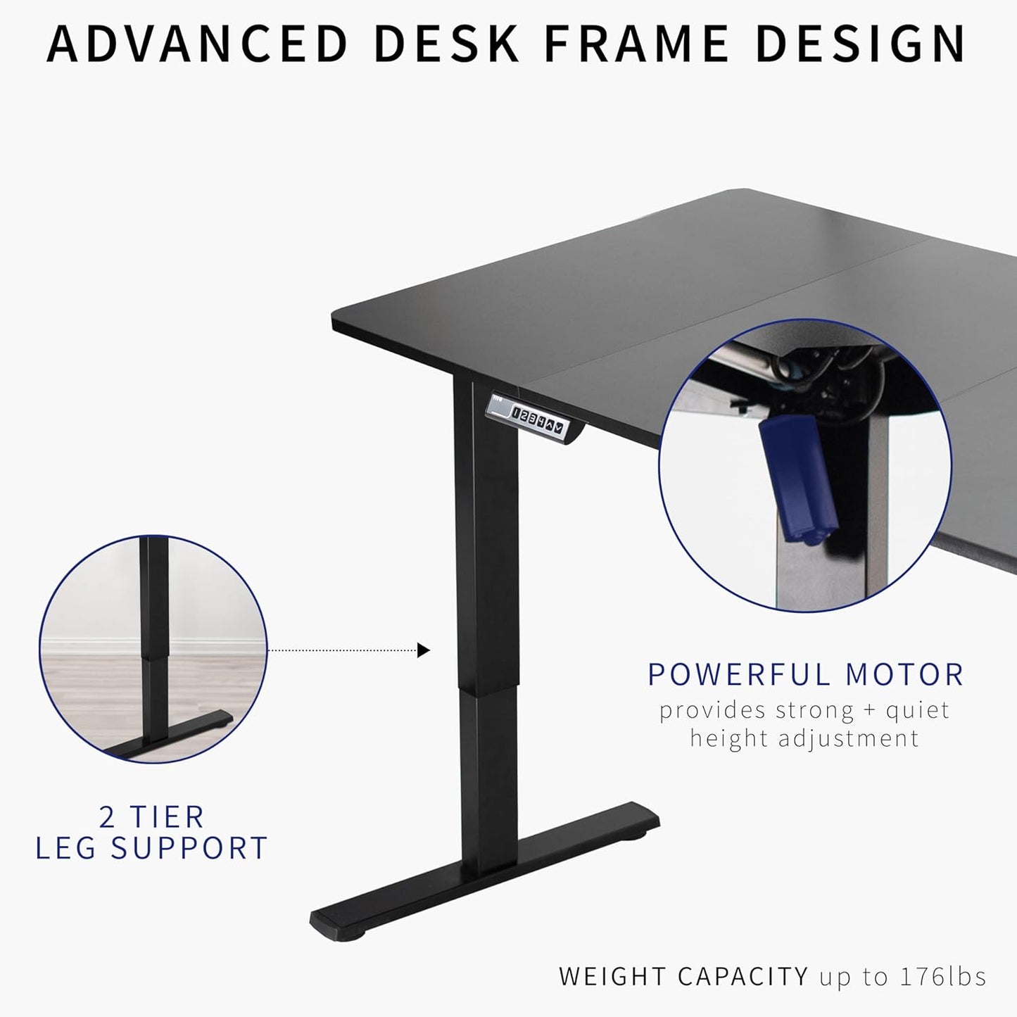 VIVO Electric 71 x 36 in Standing Desk, Memory Height Adjustment, 1B Series, Dark Walnut Top Black Frame, DESK-KIT-1B7D-36