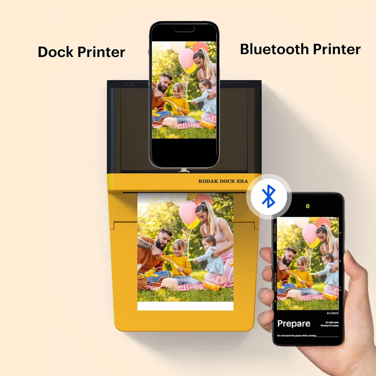 KODAK Dock ERA Plus 4PASS Instant Photo Printer, 4x6 inches, 90 Sheets Bundle