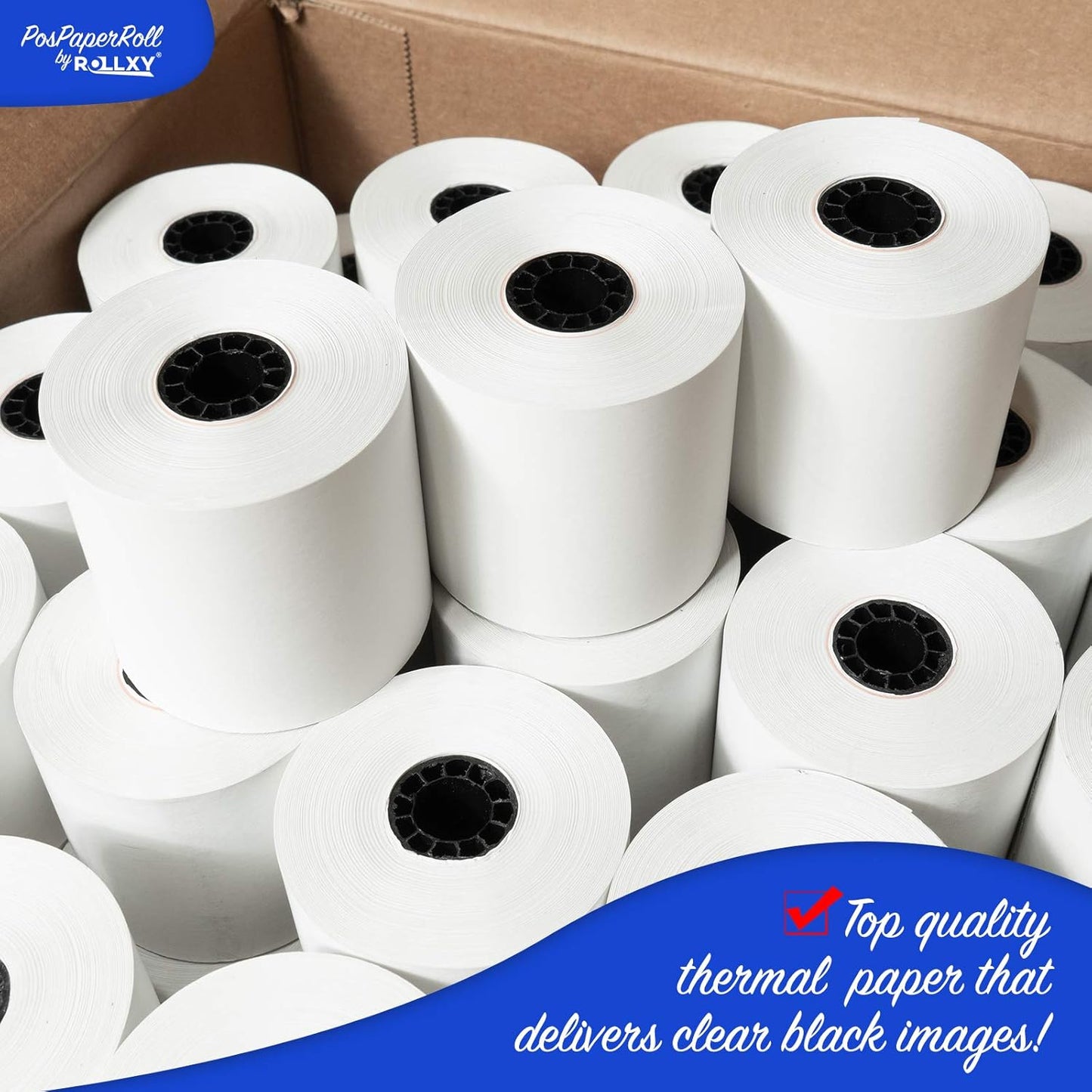 2-1/4 X 165 Thermal Paper Rolls Sharp Cash Register (50 Rolls)