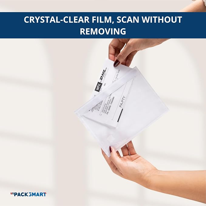 200 Units, 7.5"x5.5" Clear Packing List Shipping Label Envelopes - Image 7