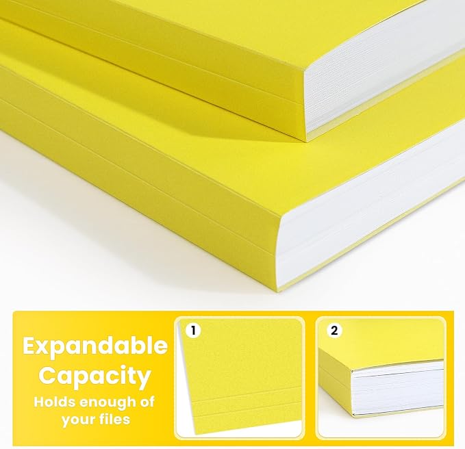 SUNEE File Folders, 150 Pack Manilla Folders 8.5 x 11, Colored File Folders - Image 4