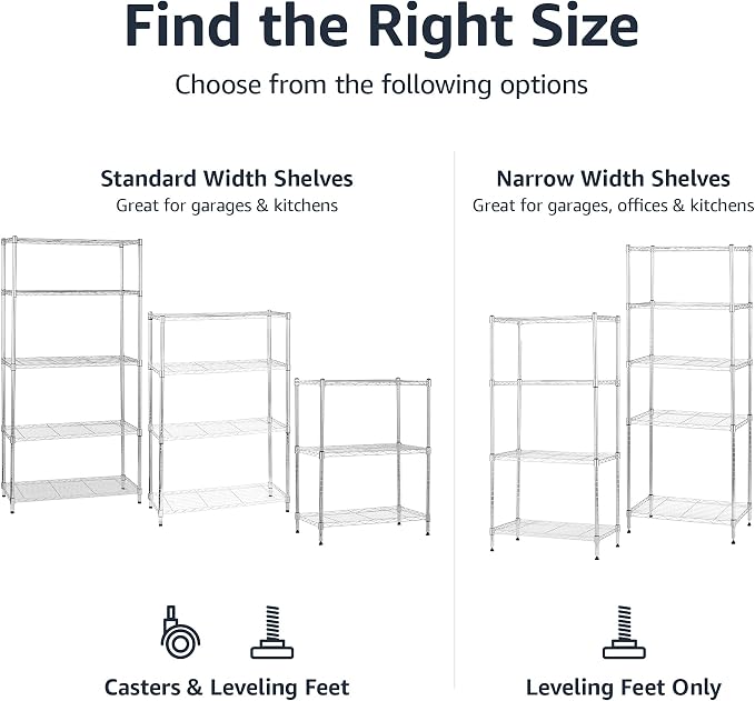 Amazon Basics 5-Shelf Adjustable Storage Shelving Unit - Image 6