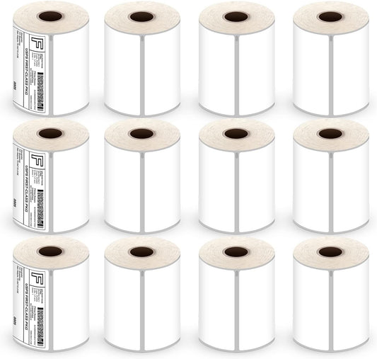 Shipping Labels 4"x6" Compatible with Dymo LabelWriter 4XL 1744907, 1755120, Thermal Postage Labels for All Thermal Label Printers, Permanent Adhesive, BPA Free, 220 Labels/Roll (12 Rolls)