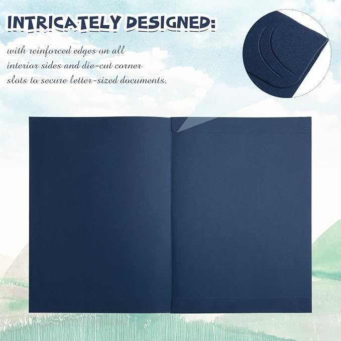 Fainne 160 Pcs 8.5 x 11 Certificate Holders Diploma Holders Document Covers - Image 6