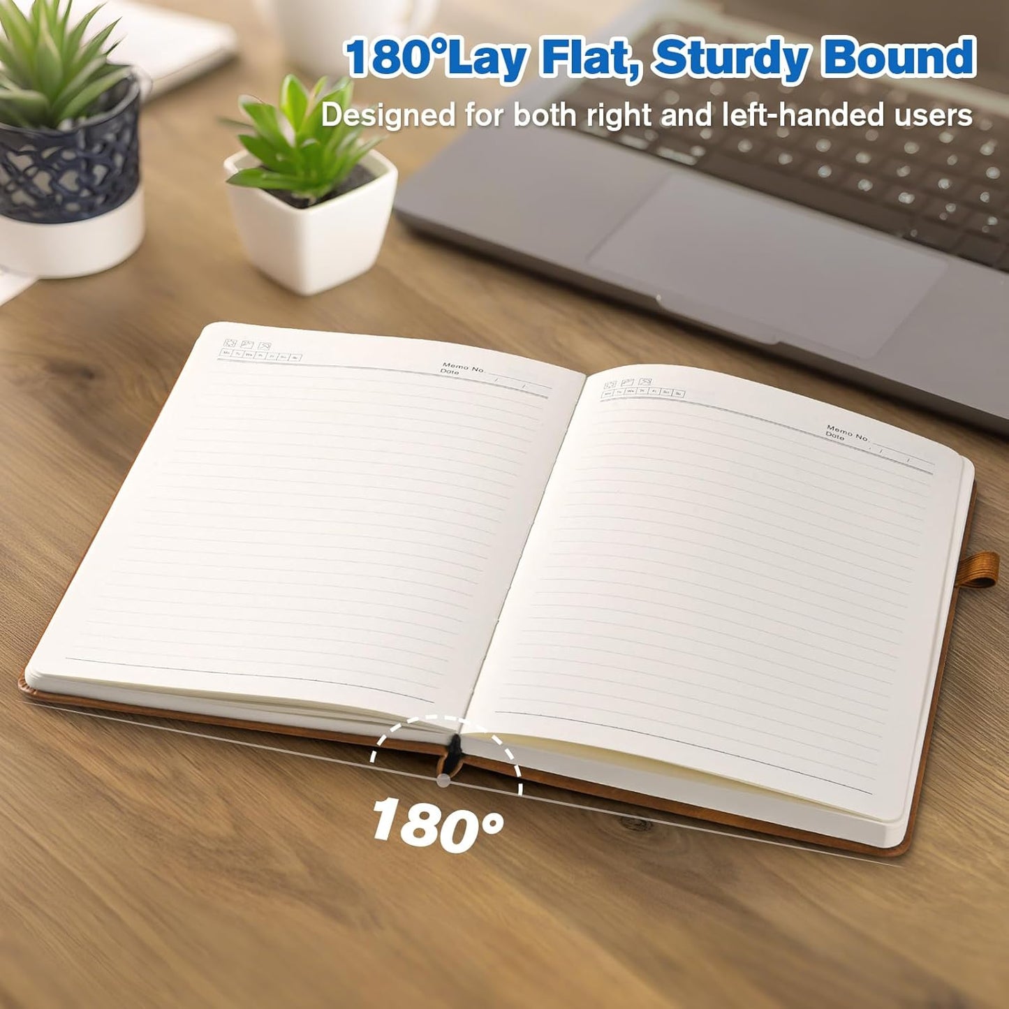 Notebook Journal for Women Men: Leather Journal for Writing, Hardcover College Ruled Journals Notebooks with Thick Paper, Large A5 Daily Journal for Travel, Diary, Gifts for Teens, 5.7"×8.5", Blue