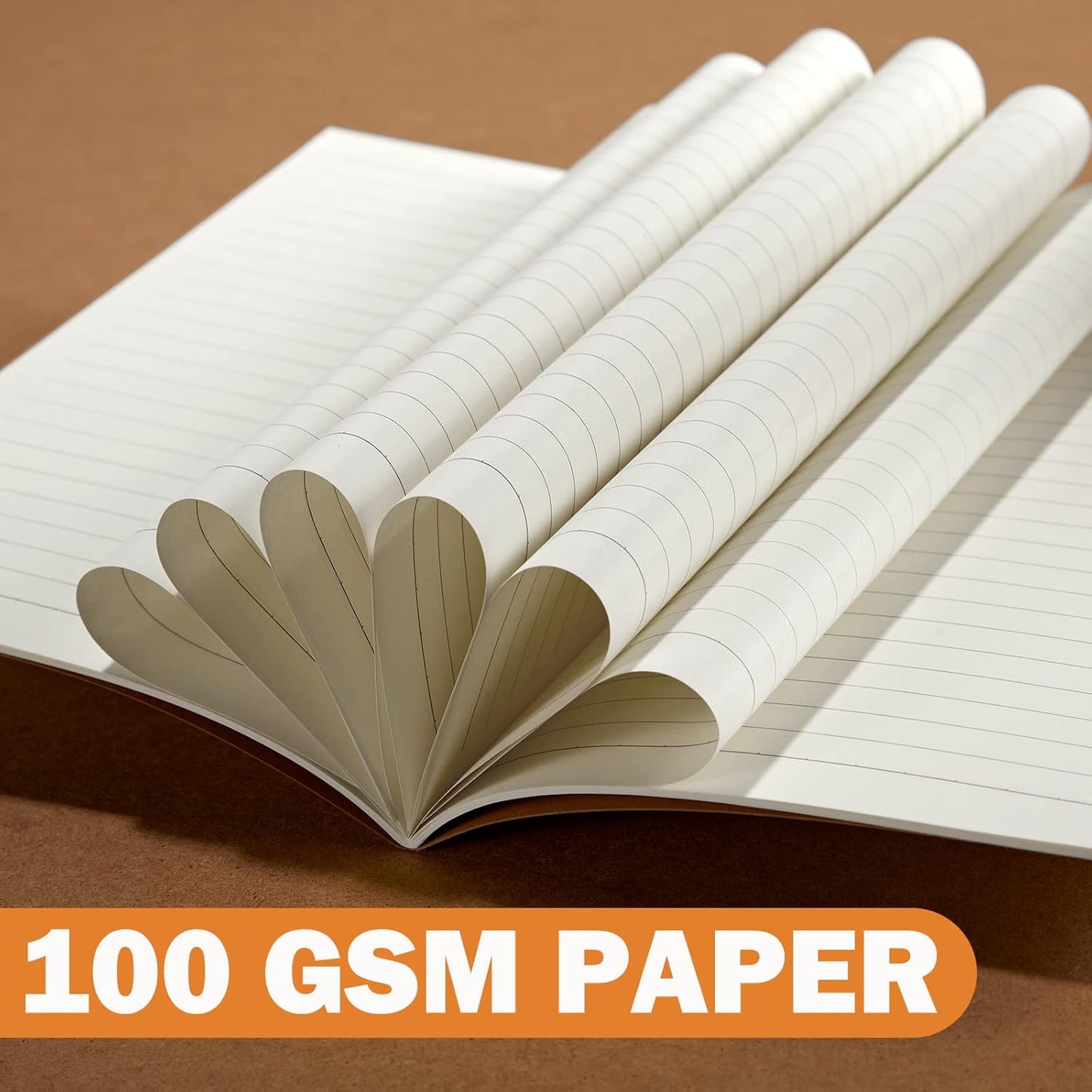 150 Pack Kraft Notebook Journals 5.82 Inch x 4.13 Inch A6 Journal Softcover Notebooks Bulk for Kids Student Writing Sketch Travel Journal Office Notepad with 48 Pages 24 Sheets, Lined (Black, Brown)