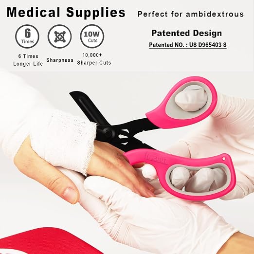 MEUUT 2 Pack Medical Scissors Trauma Shears -8 inch Patented Bandage Scissor - Image 4