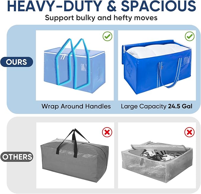 BALEINE 8-Pack Oversized Moving Bags - Image 4