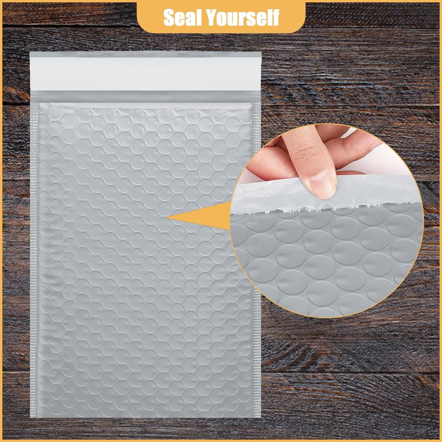 14.25in x 19in Bubble Mailer, Gray Poly Mailer, Padded Envelope, Shipping Envelope, Waterproof, Self-Sealing, For Small Business, Shipping, Mailing, Boutique Packaging(10PCS)