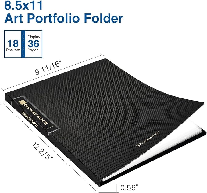 6 Pack Binder with Plastic Sleeves 18-Pocket, Displays 36 Pages, Sooez 8.5x11 - Image 2
