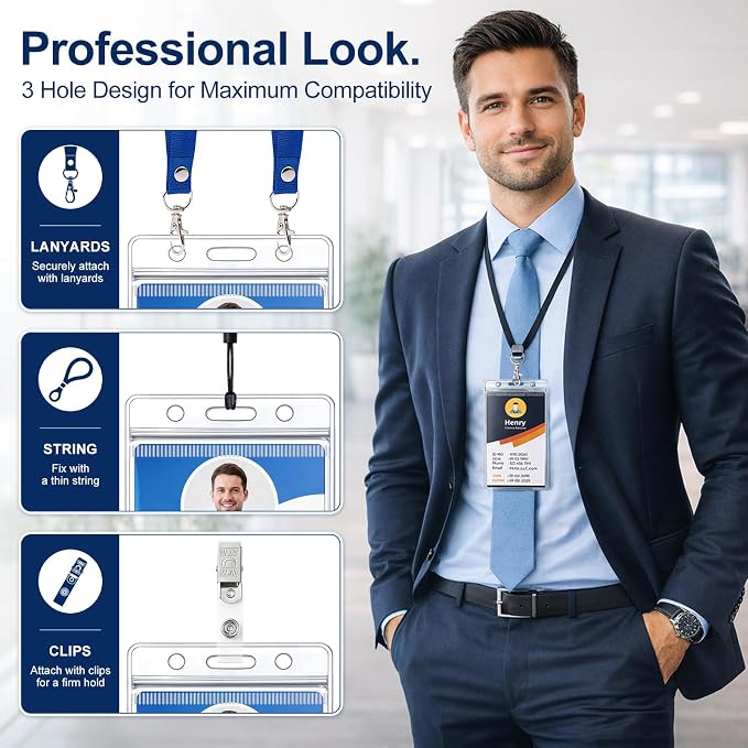 6 Pack ID Badge Holder - Image 5